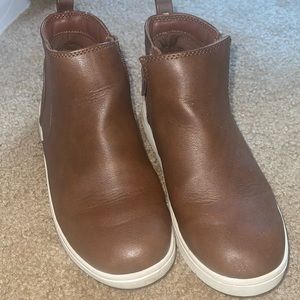 High top pleather sneaker slip on zip up dress up big kid shoe New Year’s Eve